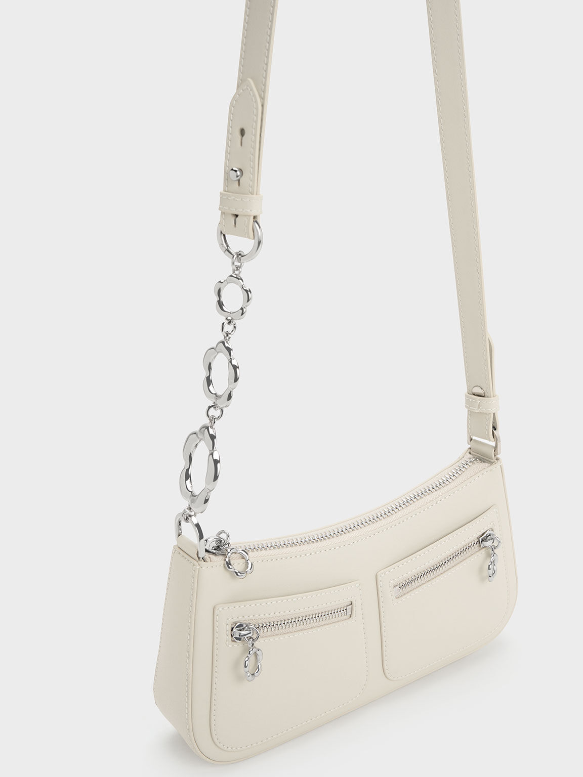White handbag hotsell with flowers