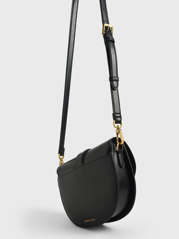 Bolso saddle Gabine, Negro, hi-res