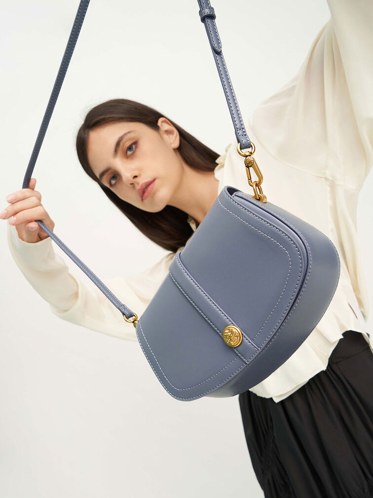 Blair Chain Handle Shoulder Bag, Denim Blue, hi-res