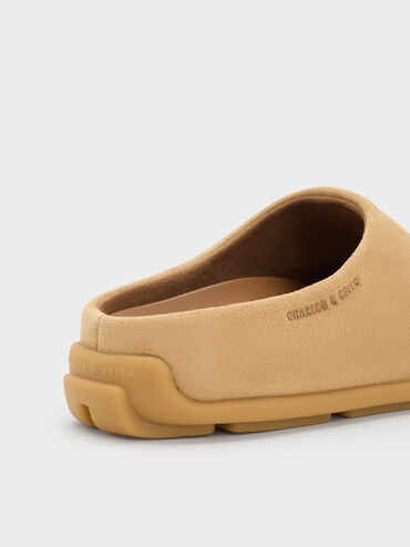 Molly Textured Flat Mules, Sand, hi-res