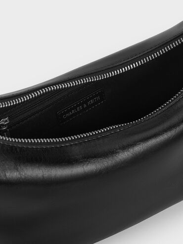 Bolso hobo curvo Bryna, Noir, hi-res