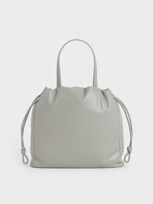 Mini Bethel Drawstring Tote Bag, Grey, hi-res