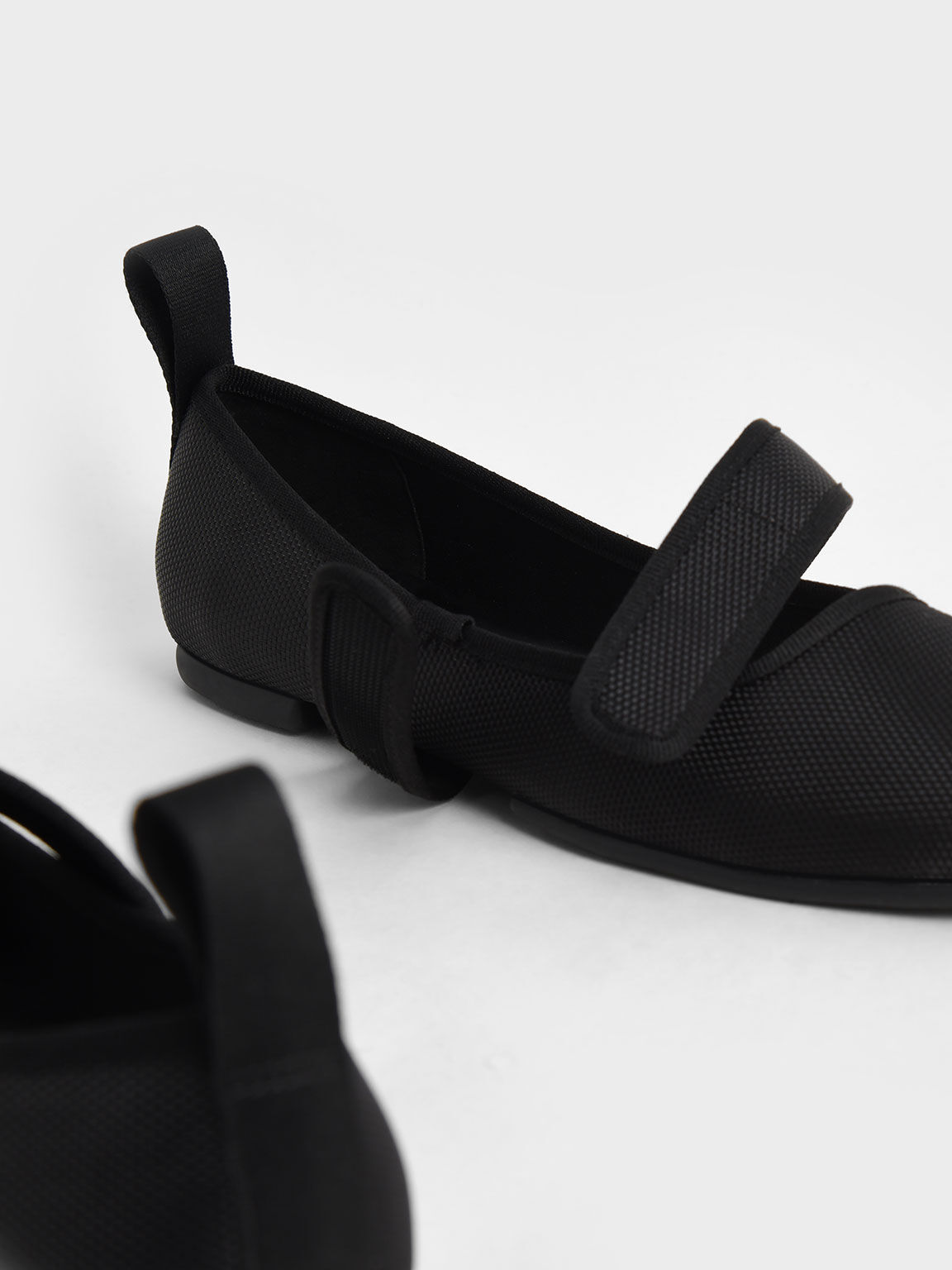 Nori Recycled Polyester Mary Jane Flats - Black
