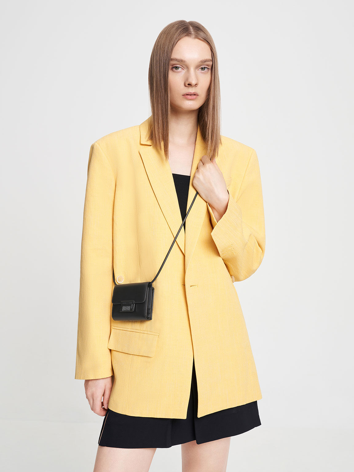 Charles and keith hotsell yellow wallet