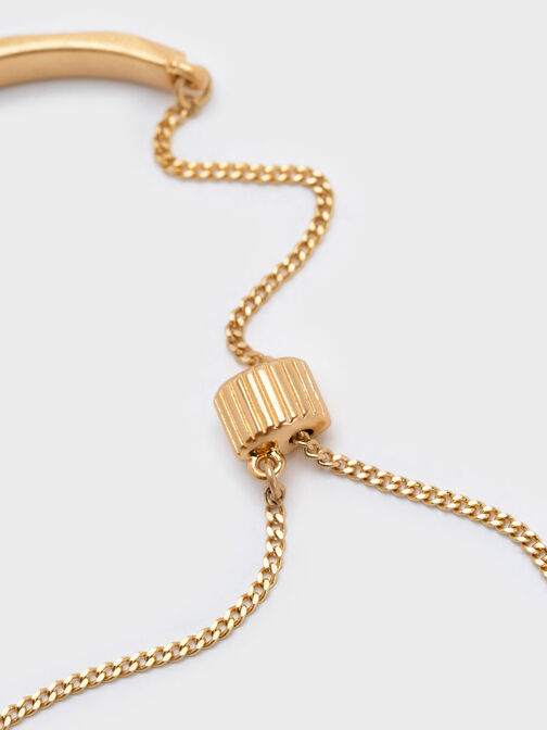 Geometric Cuff Bracelet, Brush Gold, hi-res