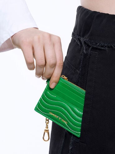 Aubrielle 拉鍊卡夾, 綠色, hi-res