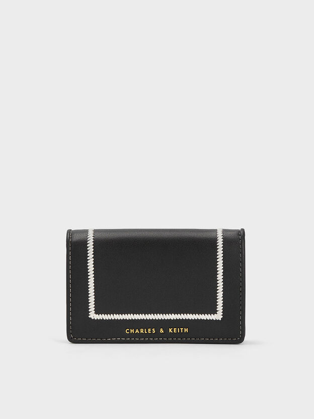 Astra Contrast Trim Wallet, Black, hi-res