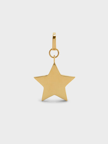Gold Star Keychain, Gold, hi-res