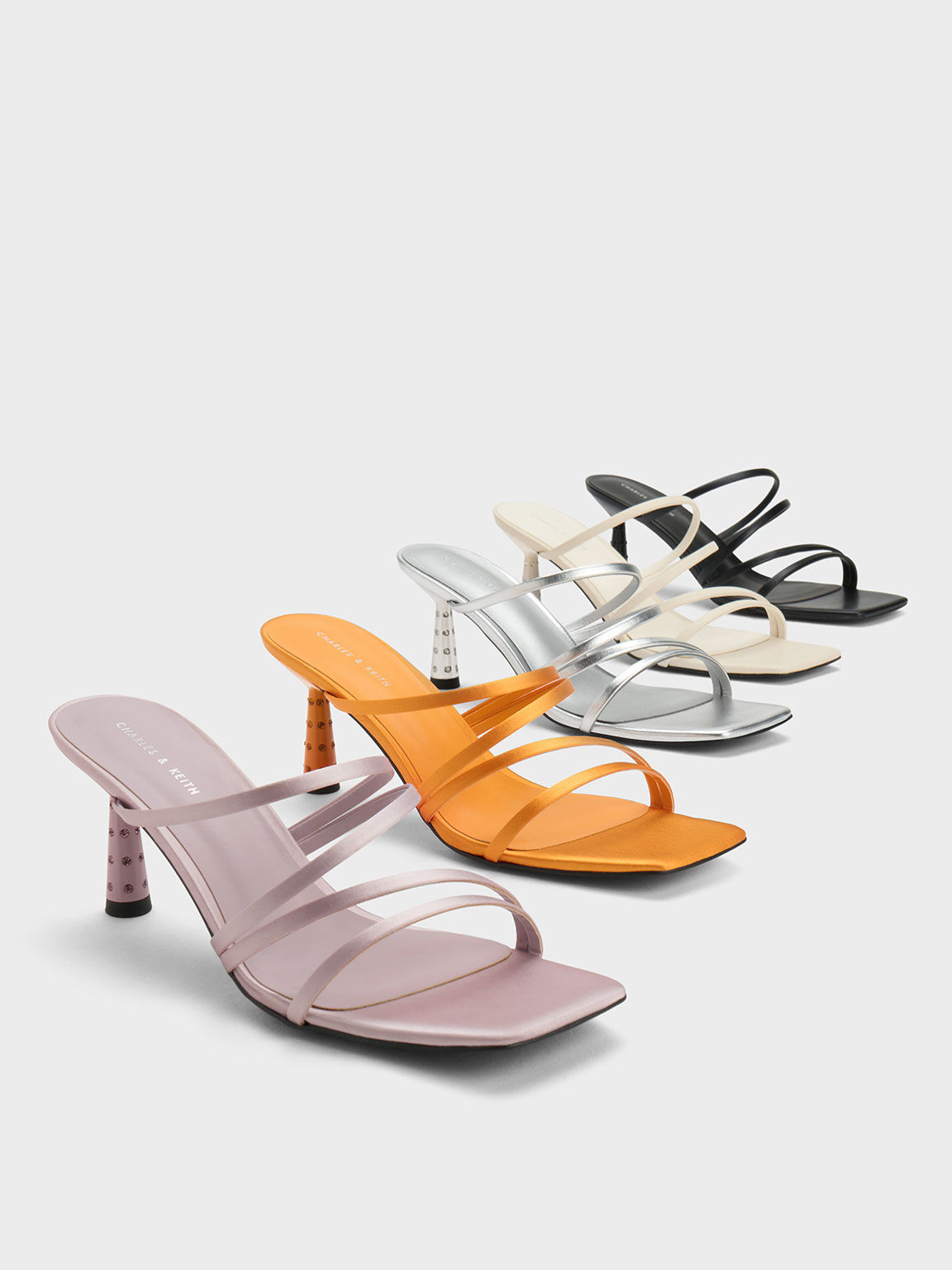 Cream sandals low heel top