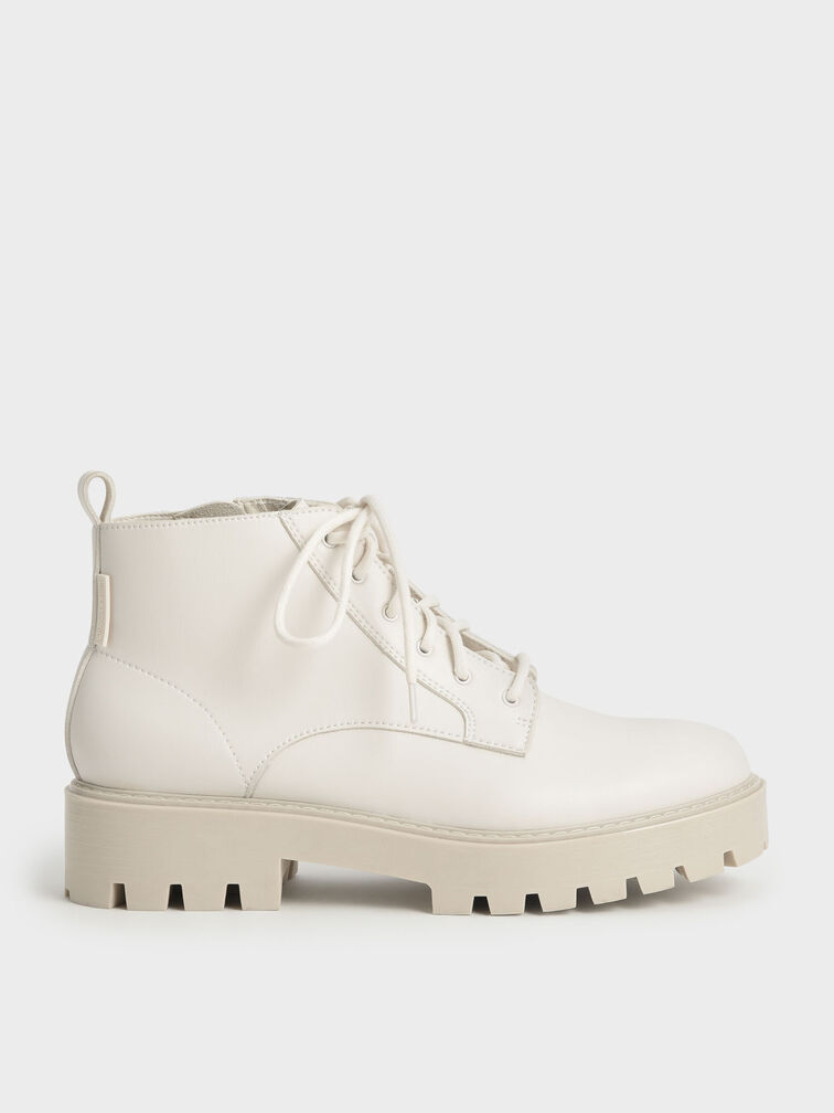 Botas grossas com cordões para deslocamento diário, Chalk, hi-res
