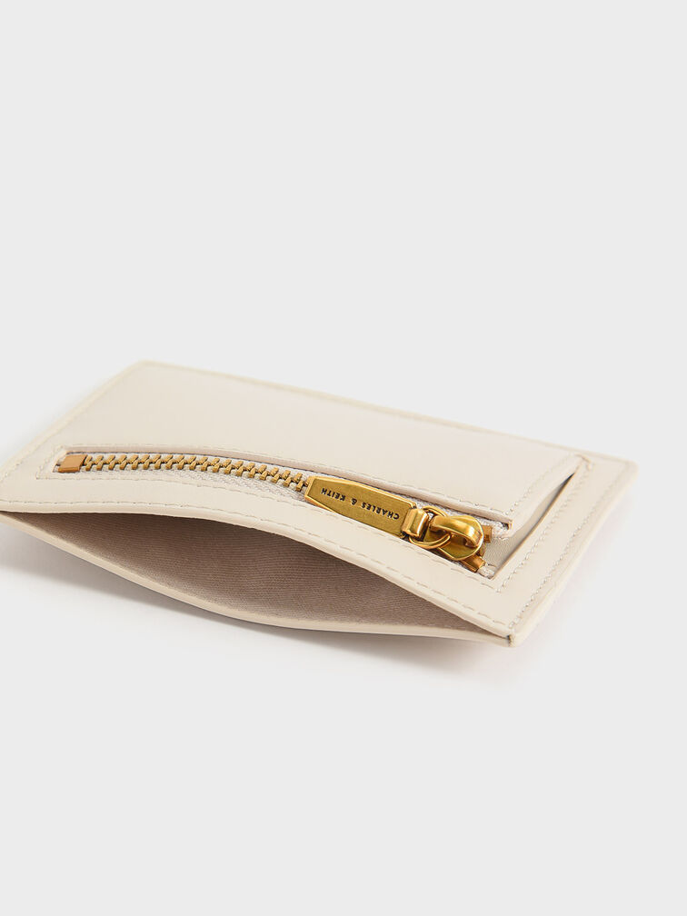 Geometric Multi-Slot Card Holder, Cream, hi-res