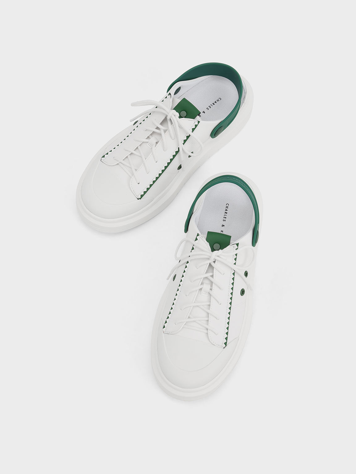 Hart Slingback Platform Sneaker Mules, Green, hi-res