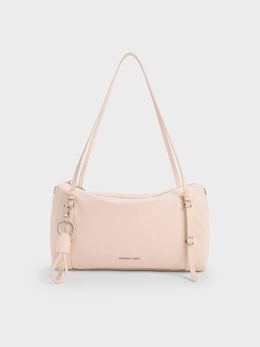 Levy Nylon Shoulder Bag, Soft Pink, hi-res