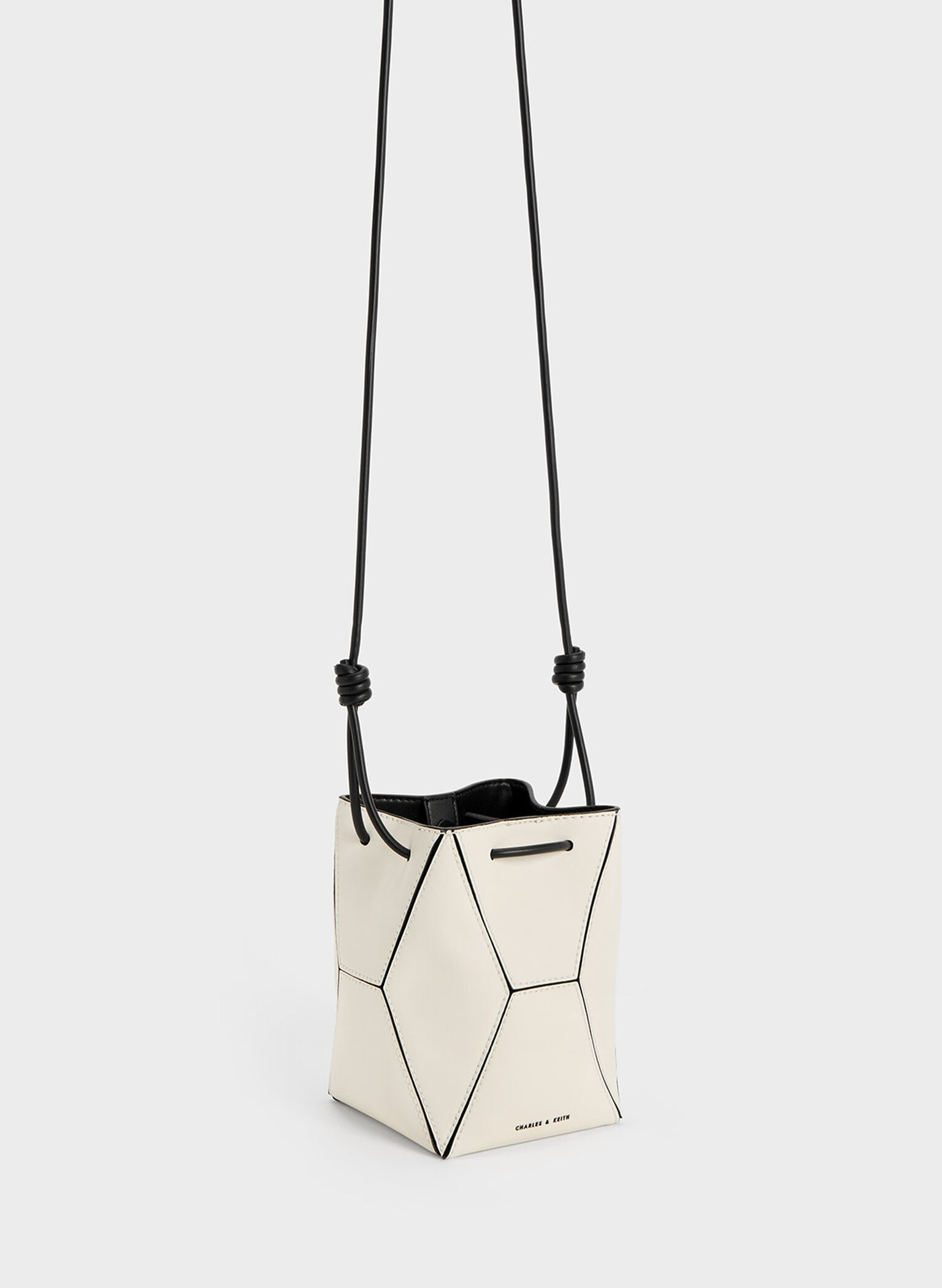 Multicoloured Nasrin Contrast-Trim Panelled Bucket Bag - CHARLES & KEITH AU