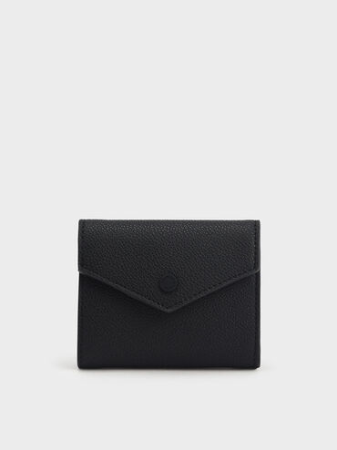 Marlowe Short Envelope Wallet, Black, hi-res
