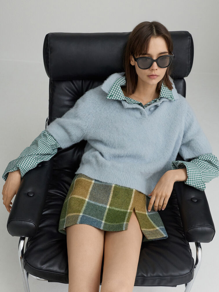 브레아 라운드 선글라스, 블랙, hi-res