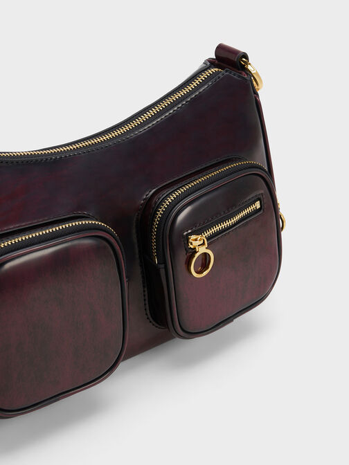 Letitia Chain-Link Bag, Dark Chocolate, hi-res
