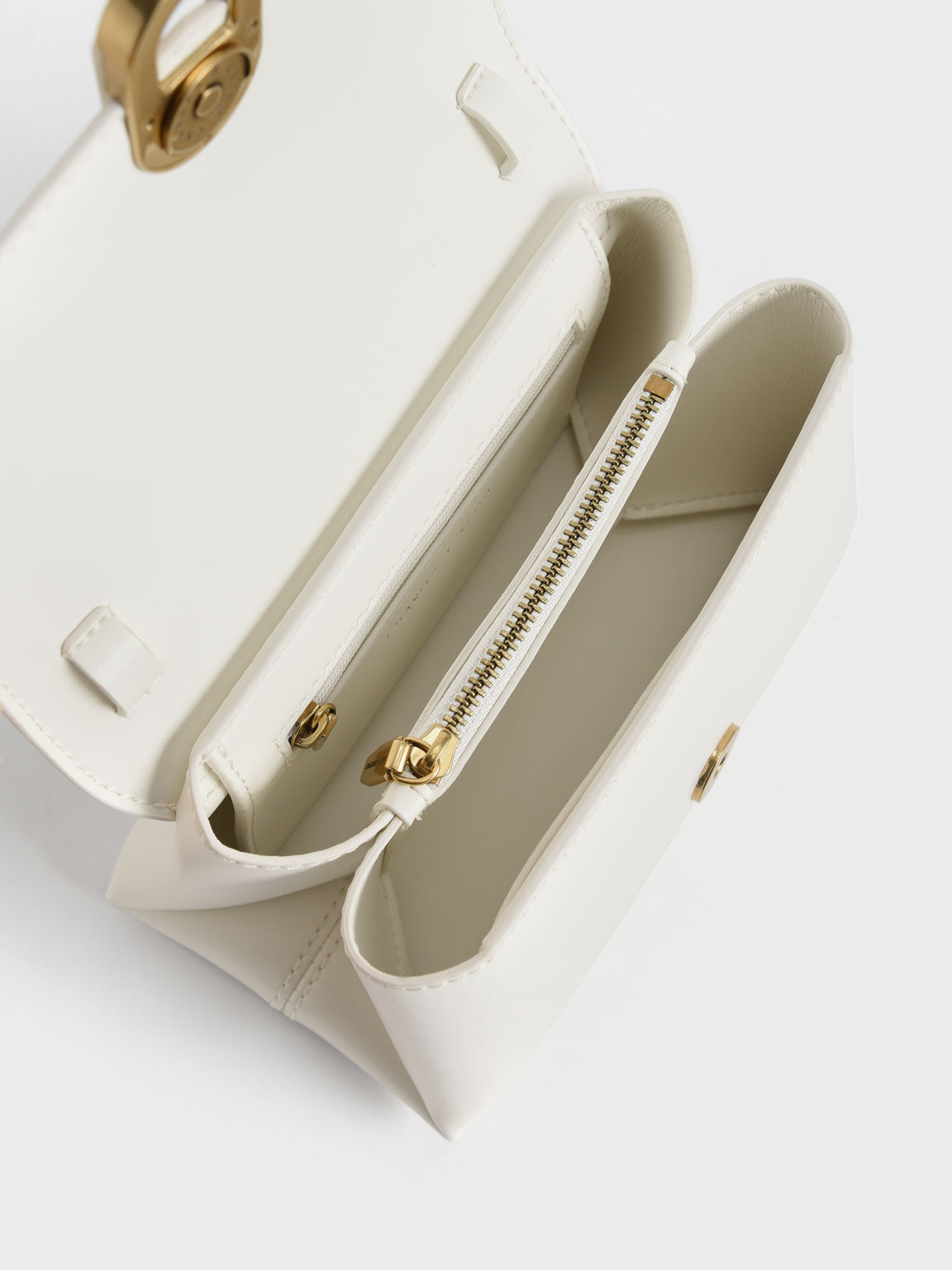 Chain Strap Envelope Crossbody Bag, White, hi-res