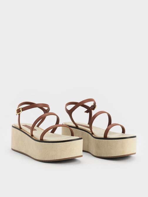 Strappy Flatform Wedge Sandals, Multi, hi-res