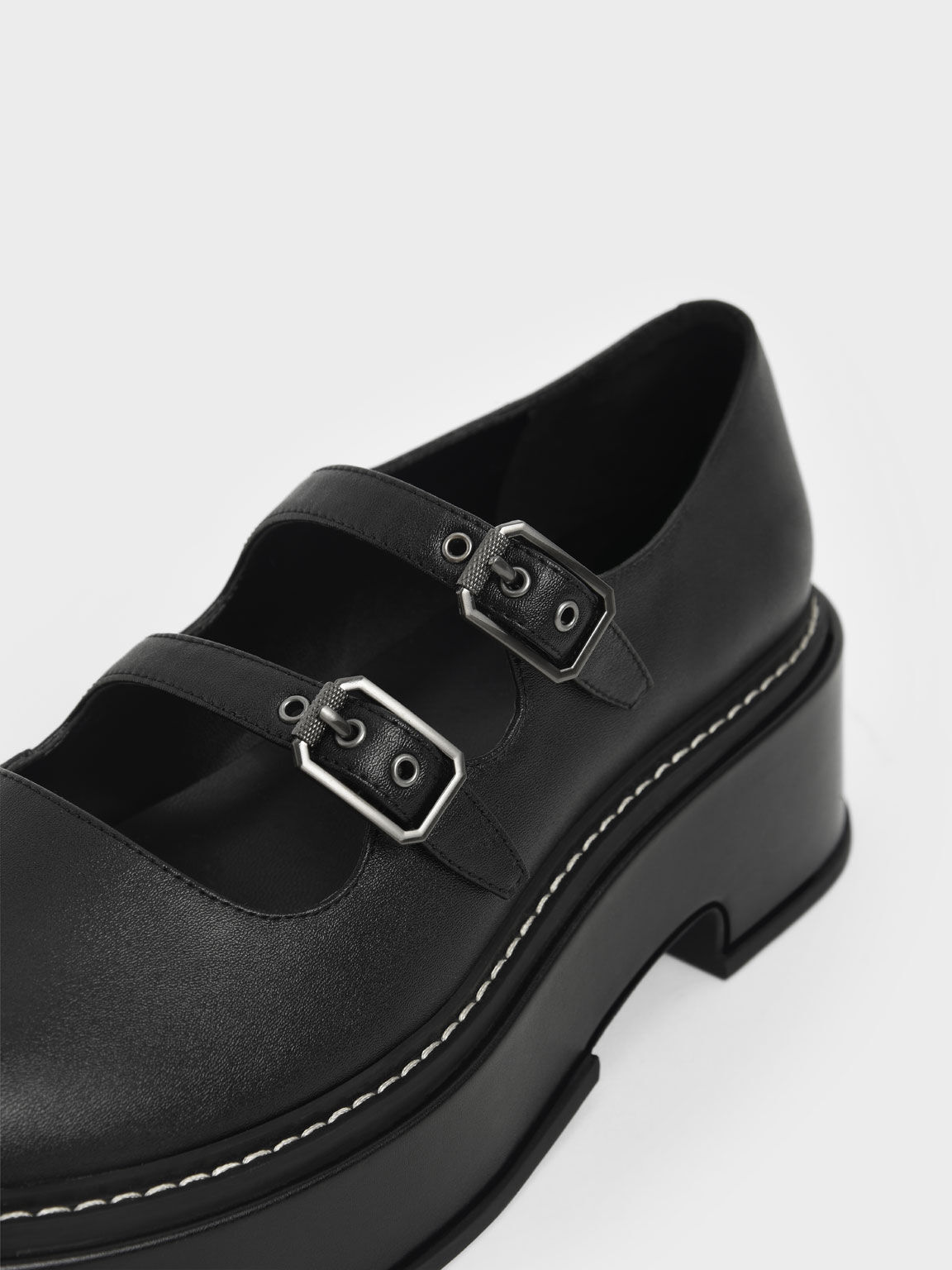 Frankie Platform Mary Janes​, Black, hi-res