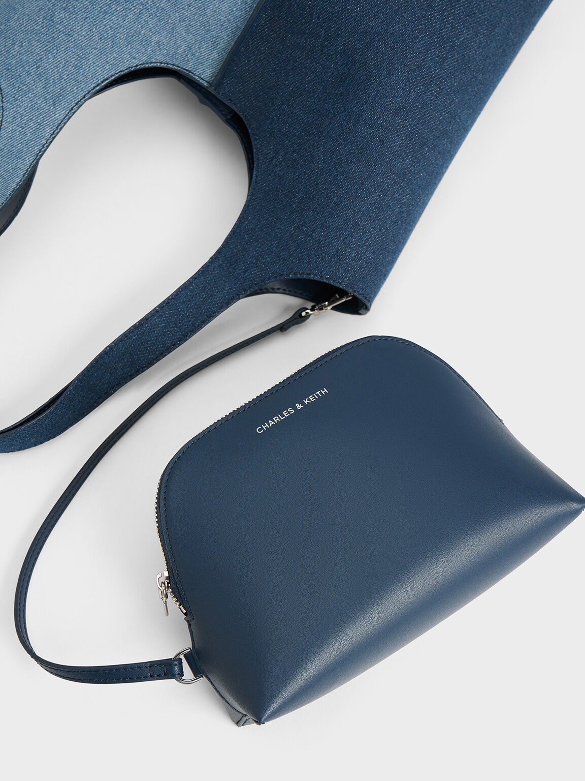 Charles and keith navy blue bag cheap
