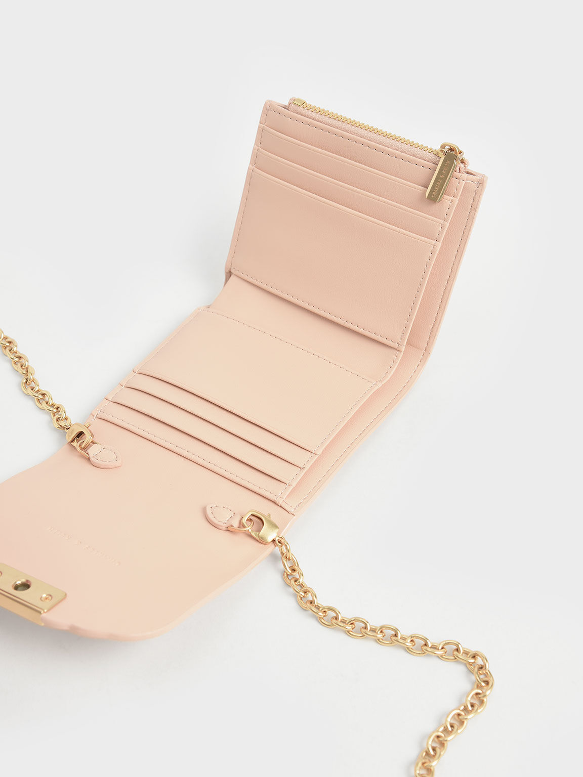 Brielle Panelled Short Wallet, Light Pink, hi-res
