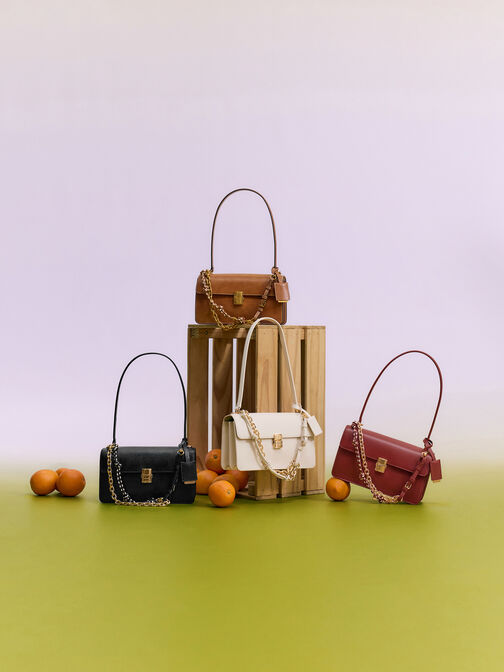 Acelynn Rope-Chain Shoulder Bag, Cream, hi-res