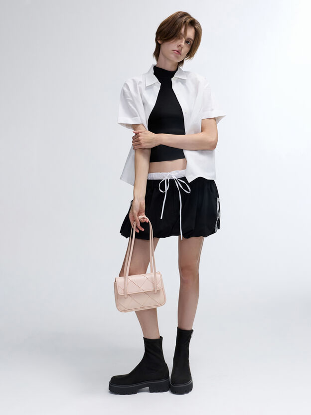 Maribel Woven Shoulder Bag, Soft Pink, hi-res