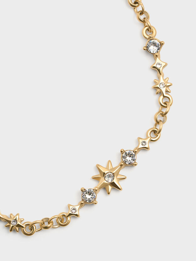 Everest Crystal Star Bracelet, Gold, hi-res