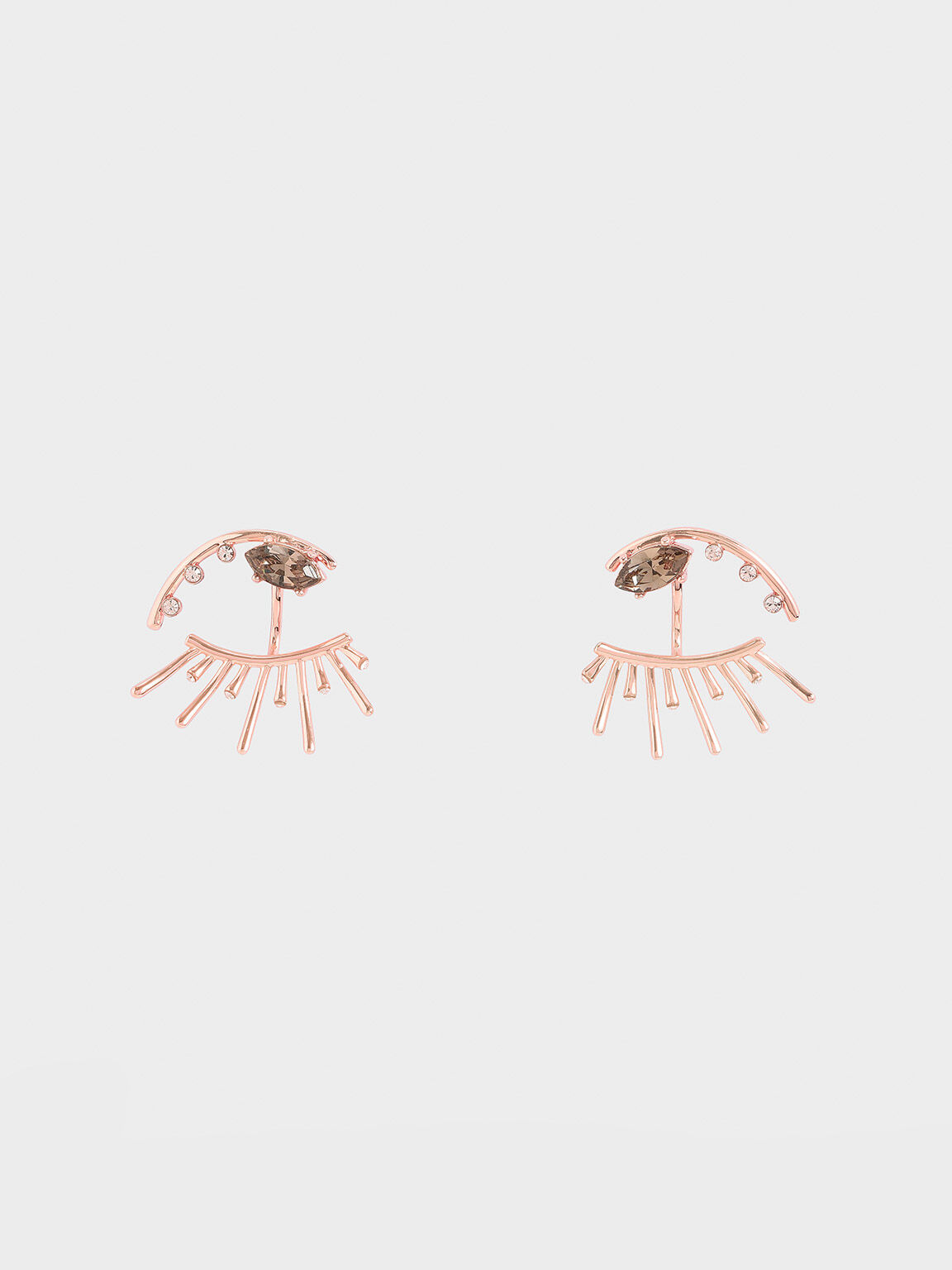 Swarovski® Crystal Stud Earrings, Rose Gold, hi-res