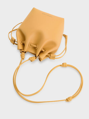 Hanya Drawstring Bucket Bag, Butterscotch Yellow, hi-res