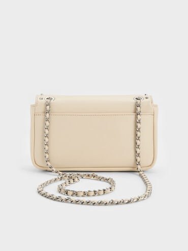 Arwen Studded Shoulder Bag, Beige, hi-res
