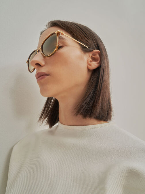 Oval Sunglasses, T. Shell, hi-res