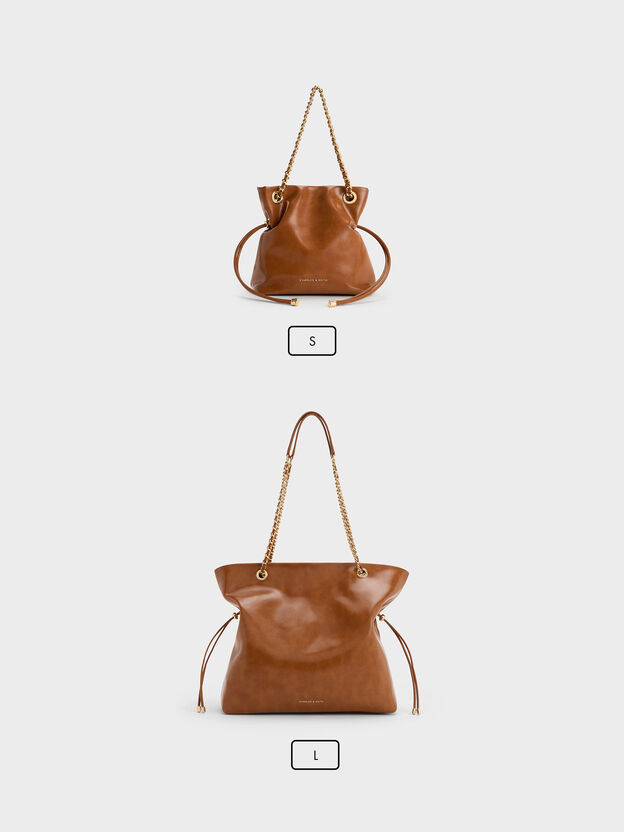 Arya Braided-Chain Crossbody Bag, Distressed Tan, hi-res