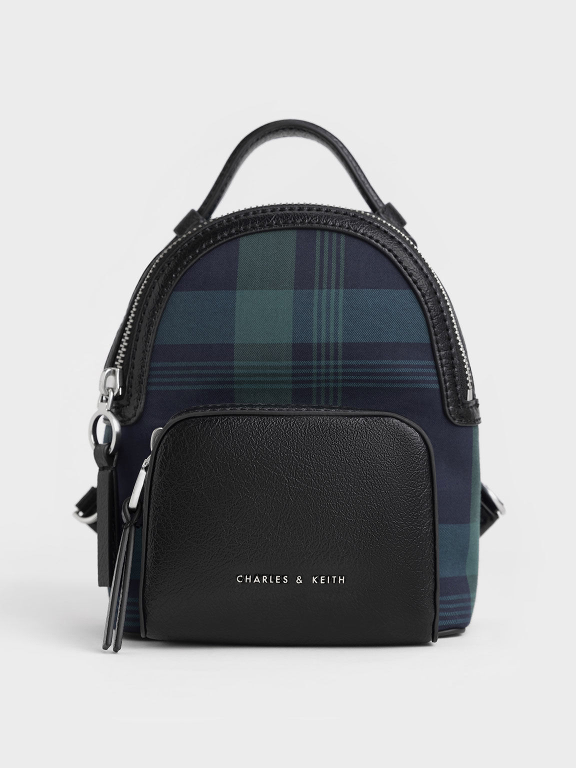 Tartan Print Backpack, Multi, hi-res