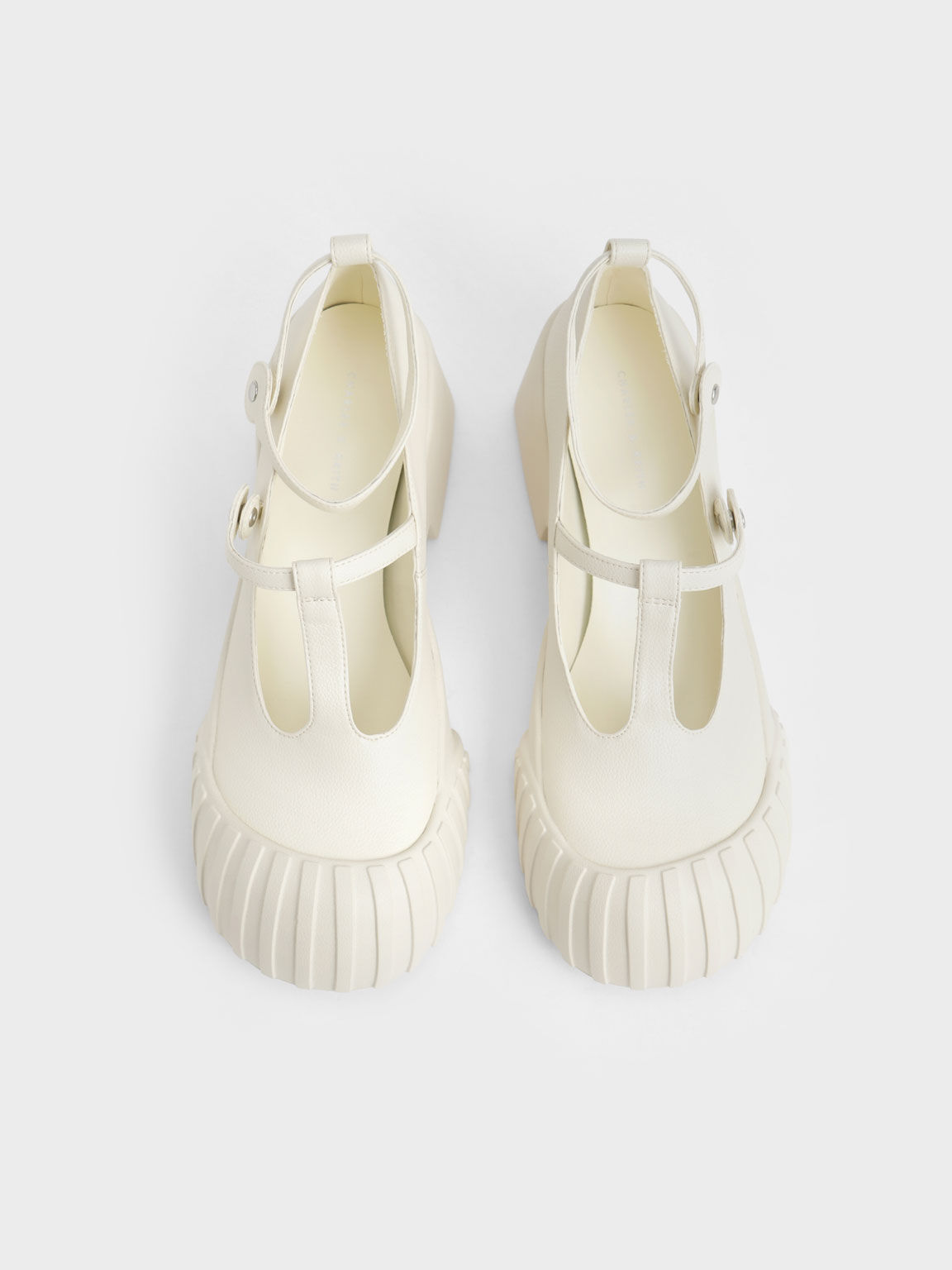 Adrian Chunky Sole Mary Janes, Chalk, hi-res