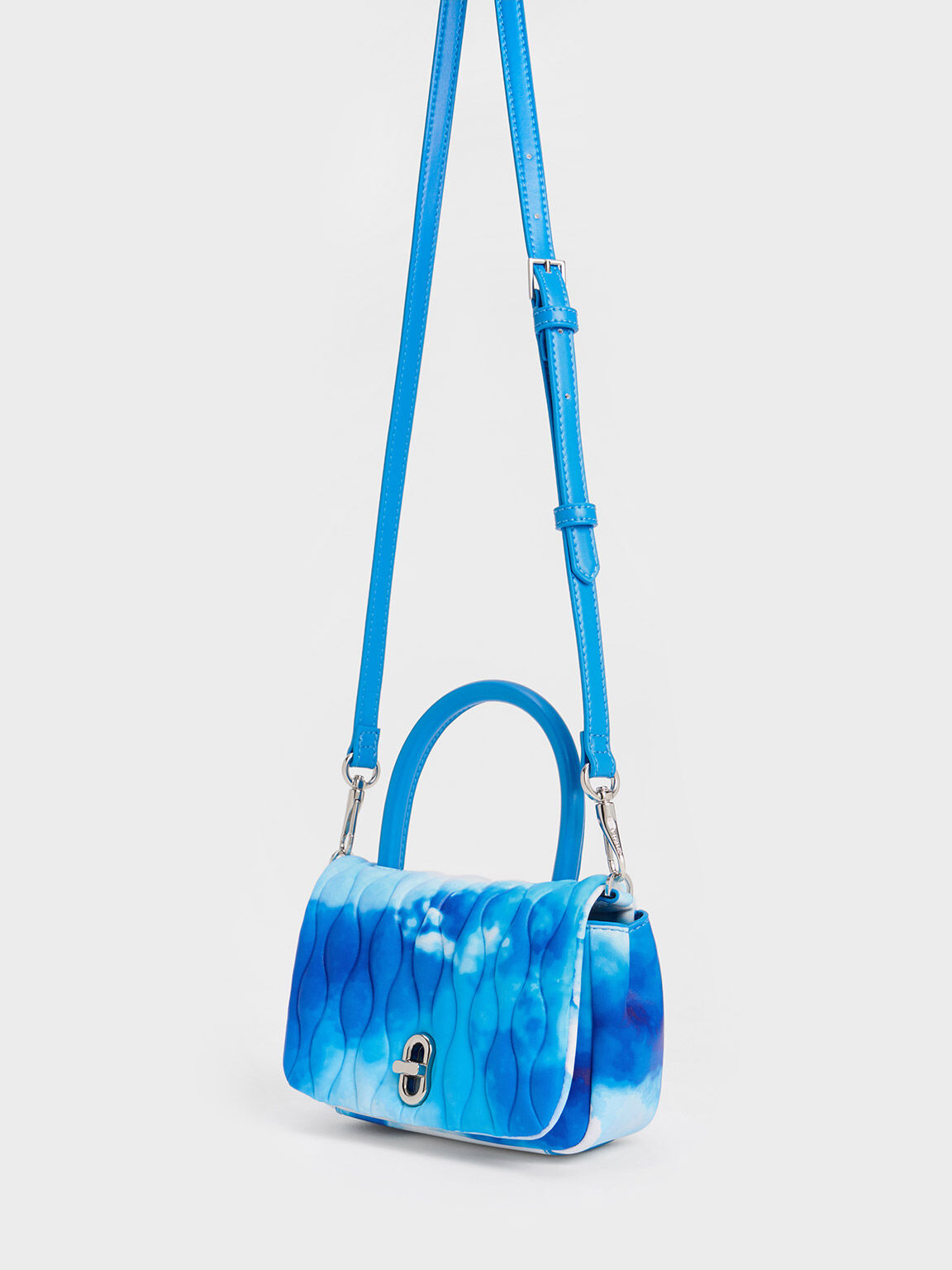 Iva Cloud-Print Boxy Top Handle Bag, Multi, hi-res