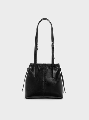 Bolso Tote Noane con Asas Alargadas, Noir, hi-res