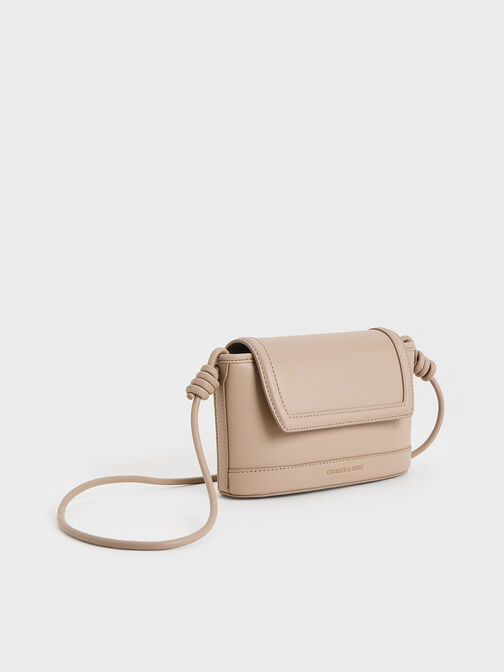 Bolso Sabine con correa anudada, Gris pardo, hi-res