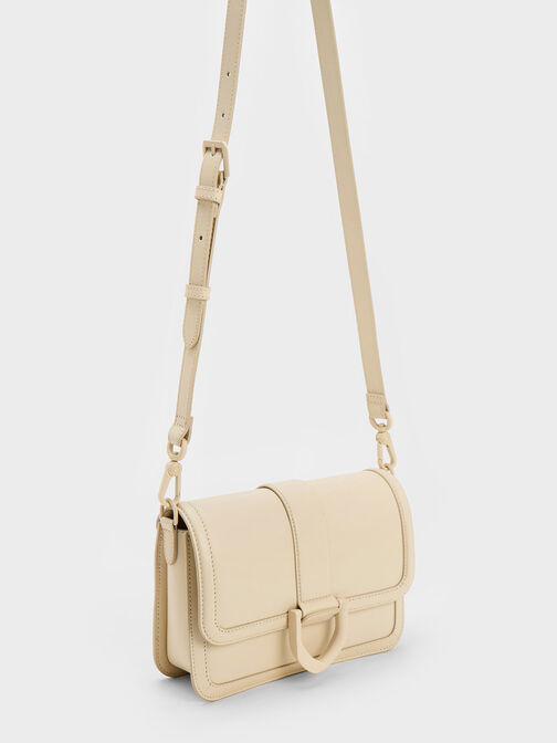 Gabine Leather Crossbody Bag, Chalk, hi-res