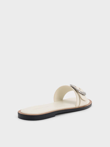 Sandalias de tiras con hebilla, Blanco tiza, hi-res