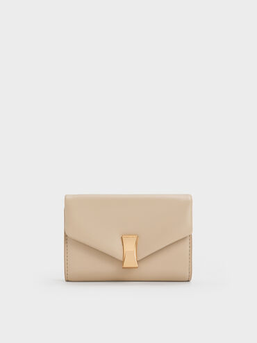Lilibet Metallic-Accent Chain-Strap Wallet, Dusted Oat, hi-res