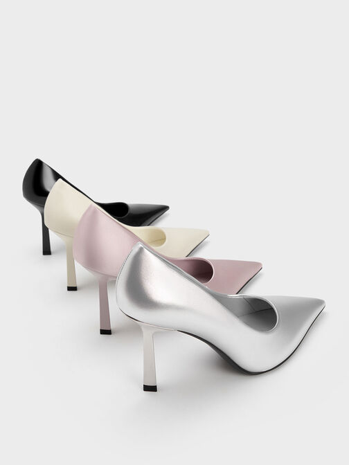 Pointed-Toe Pumps, Cream, hi-res