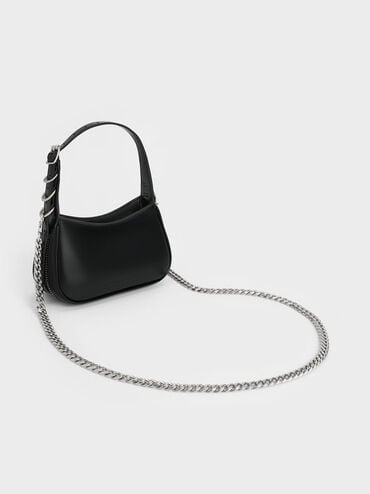 Mini Rebel Hobo Bag, Noir, hi-res