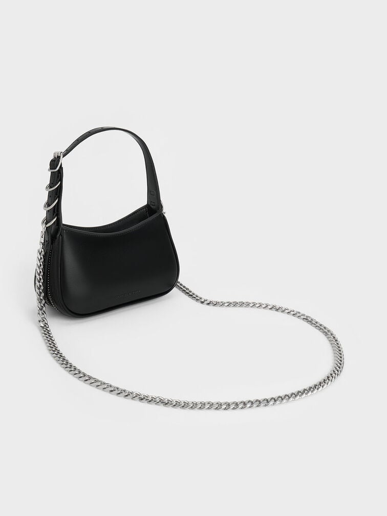 Minibolso hobo Rebel, Noir, hi-res