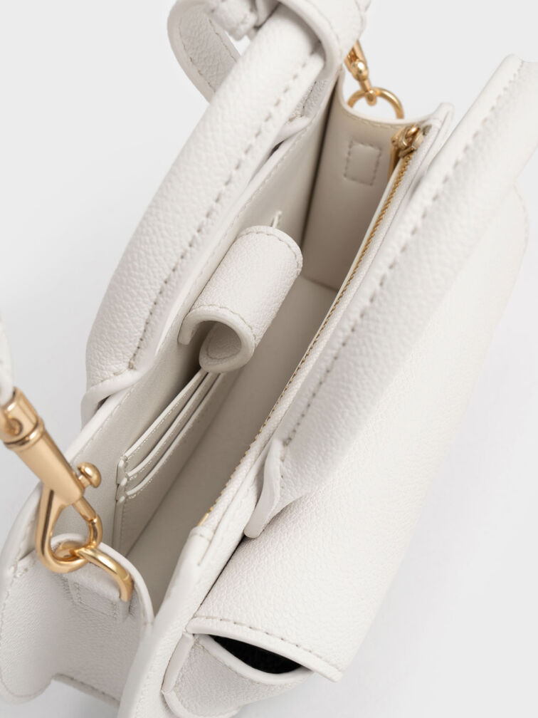 Selby Boxy Top Handle Bag, White, hi-res