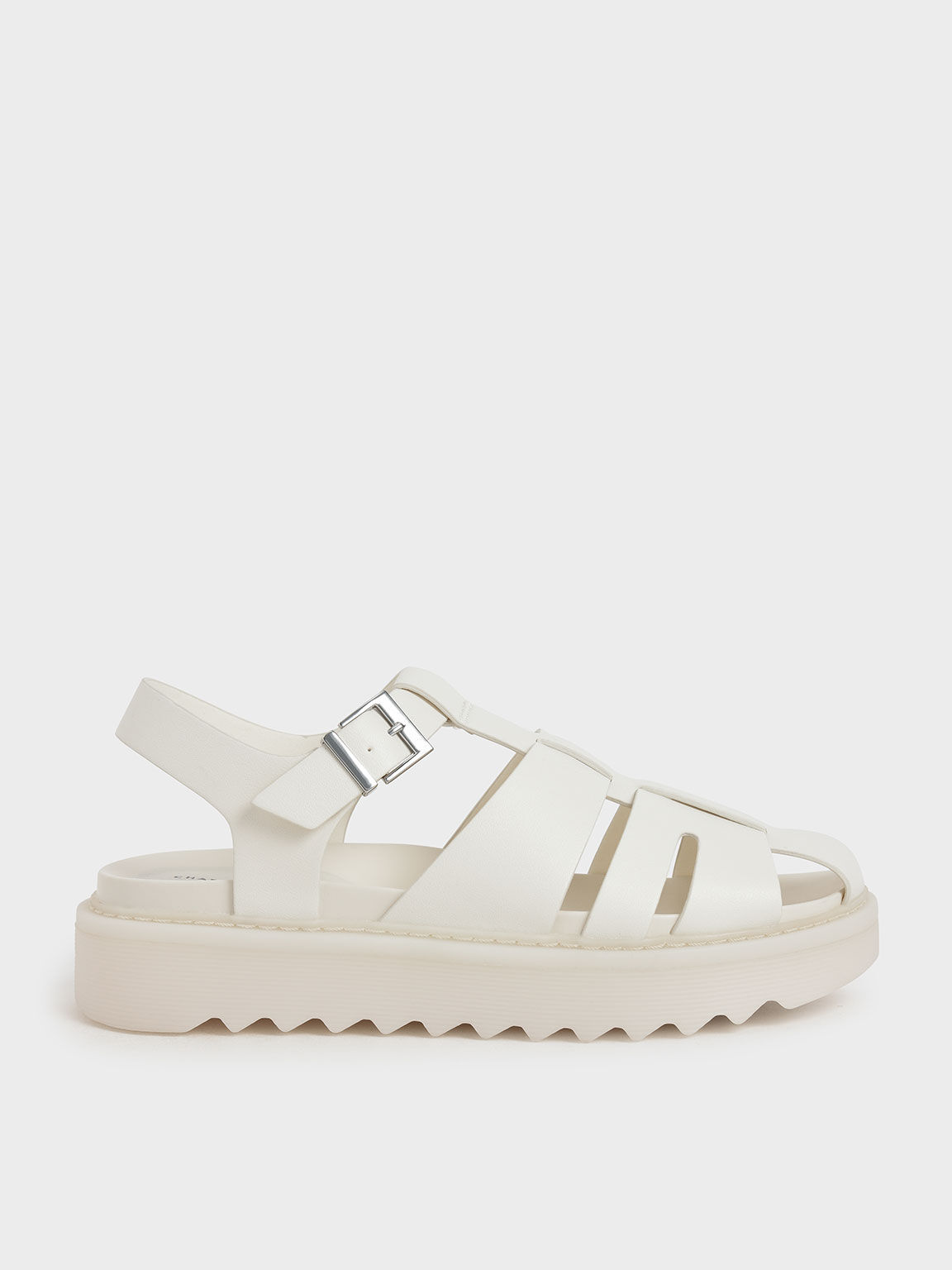 White top caged sandals