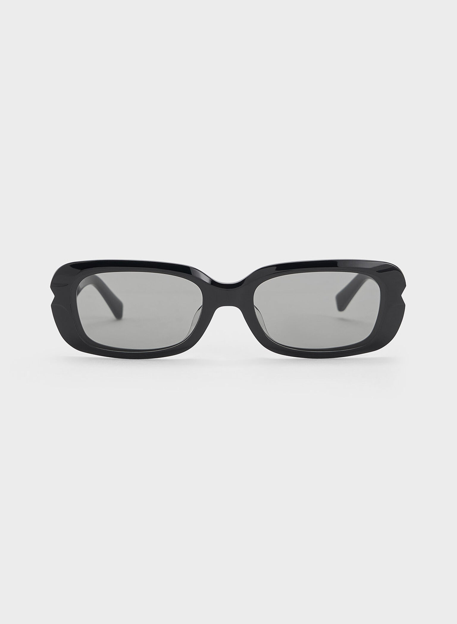 Recycled Acetate Angular Sunglasses, Noir, hi-res