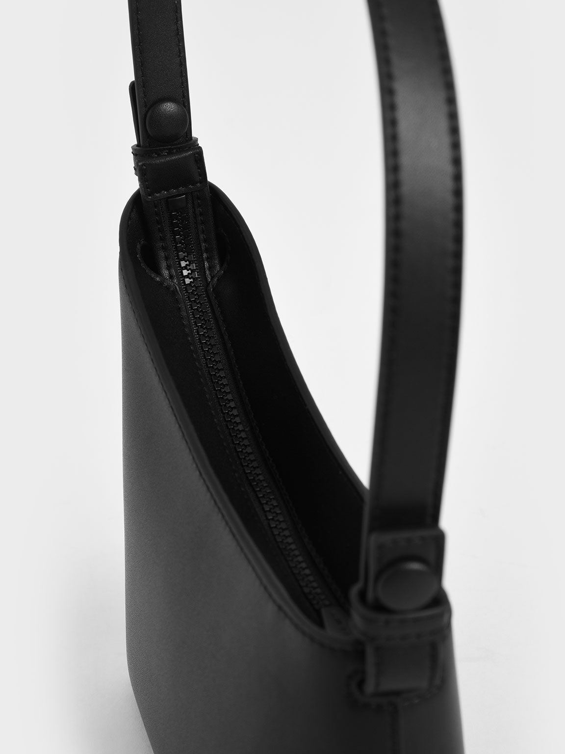 Black Asymmetrical Shoulder Bag CHARLES & KEITH KR