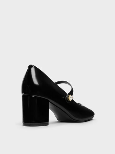 Marie Pearl Mary Jane Pumps, Black Box, hi-res